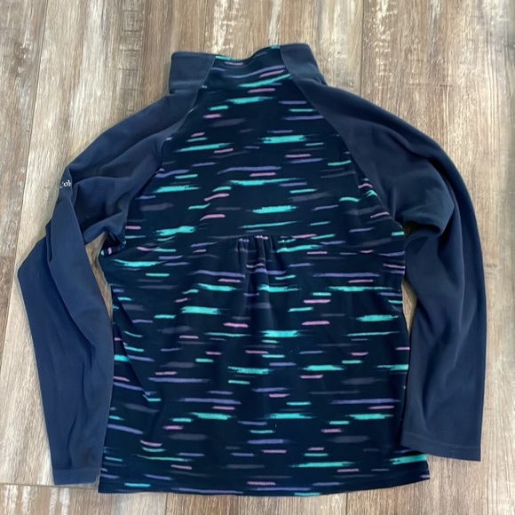 Columbia lightweight fleece navy quarterzip pullover - Picture 3 of 4